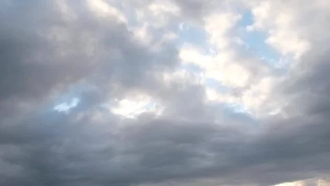 Gray clouds timelapse Stock Footage 265892052