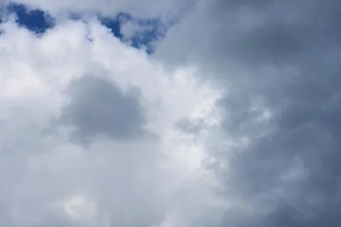 Gray, cloudy sky before rain. Stock Photos