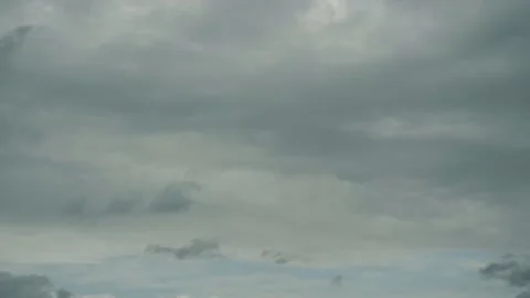 Gray cloudy sky. timelapse. calm, peaceful weather. time lapse clouds rollin Video stock 195884573