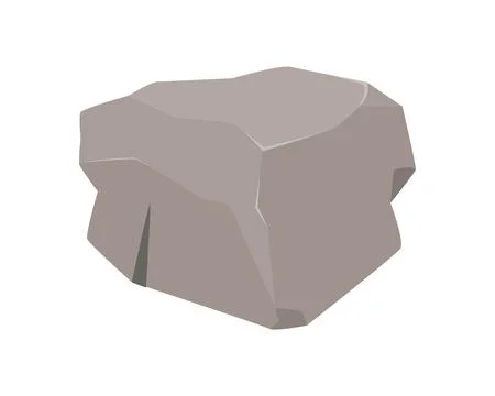 Gray cobblestone, natural rocky solid stone with for landscaping Stock Illustration