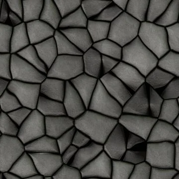 Gray cobblestones digitally rendered pattern Stock Illustration