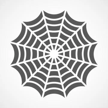 Gray cobweb icon. Vector illustration Stock Illustration