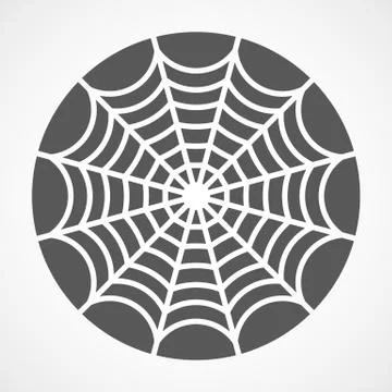 Gray cobweb icon. Vector illustration Stock Illustration