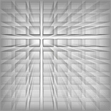 Gray color abstract infinity background, 3d structure with rectangles forming イラスト素材