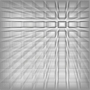 Gray color abstract infinity background, 3d structure with rectangles forming 스톡 일러스트