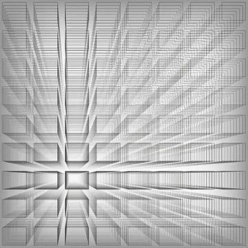 Gray color abstract infinity background, 3d structure with rectangles forming イラスト素材