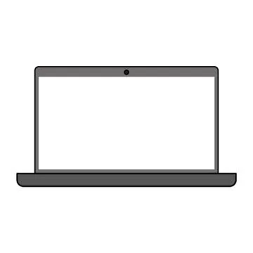 Gray color graphic laptop computer tech device Illustrazione stock