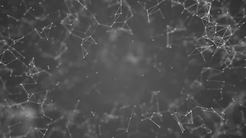 Gray color plexus background, big data visualization, abstract nanotechnology Stock Footage 170429787