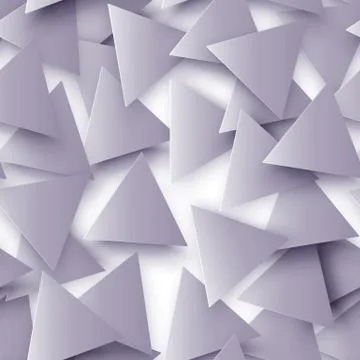 The gray colored abstract polygonal geometric seamless texture, triangle 3d Stock Illustration