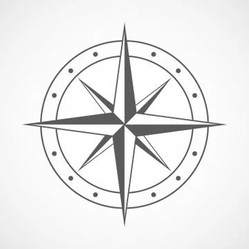 Gray compass icon. Vector illustration. Stock Illustration