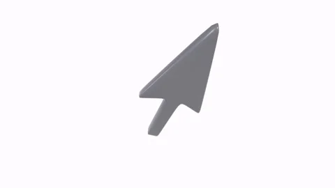 Gray computer cursor arrow isolated on white background Stock Footage 304211533