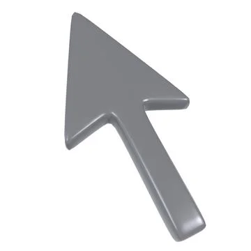 Gray computer cursor icon isolated on white background 스톡 일러스트