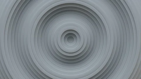 Gray concentric circles seamless loop 3D render animation Stock Footage 166025221