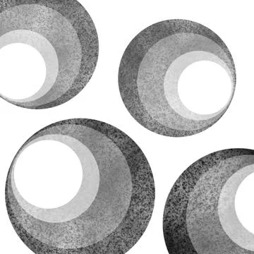 Gray Concentric Ring Shapes on White Background Stock Illustration