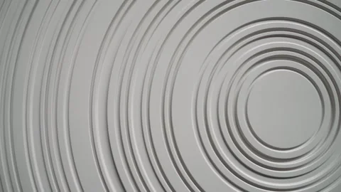 Gray Concentric Rings Pattern Stock Footage 337393141