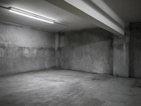 Gray concrete interior. Stock Photos