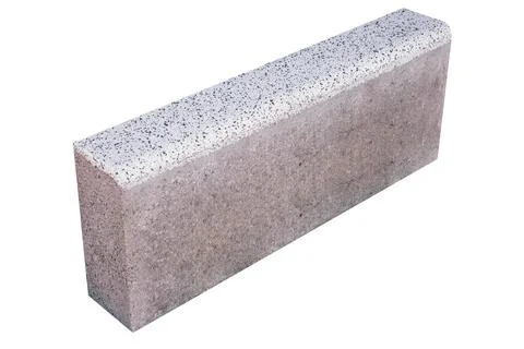Gray concrete paver with a smooth surface and no hole, ideal for adding a modern Stock Photos