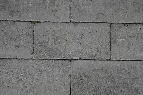 Gray concrete paving blocks Stock Photos
