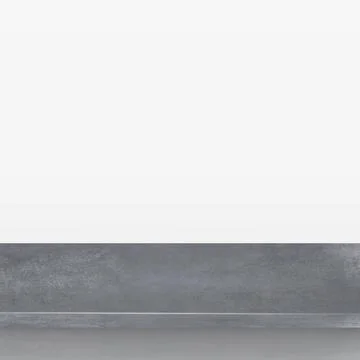 Gray concrete stone table top isolated on white background, promotional web Stock Illustration