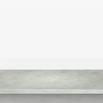 Gray concrete stone table top isolated on white background, promotional web Stock Illustration
