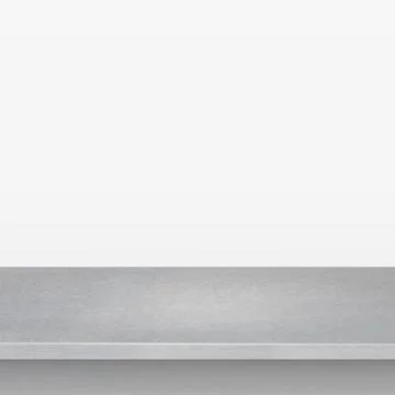 Gray concrete stone table top isolated on white background, promotional web Stock Illustration