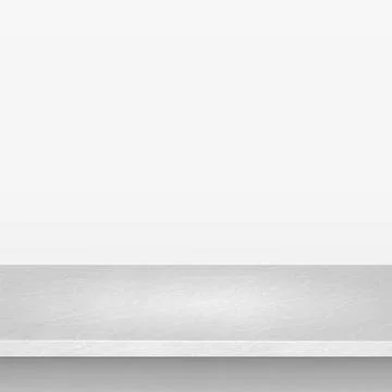 Gray concrete stone table top isolated on white background, promotional web Stock Illustration