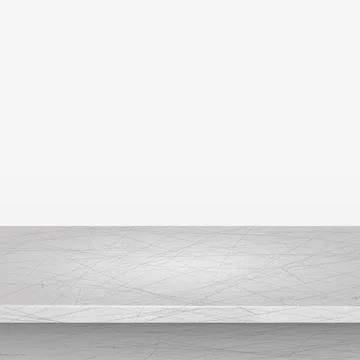 Gray concrete stone table top isolated on white background, promotional web t Illustrazione stock