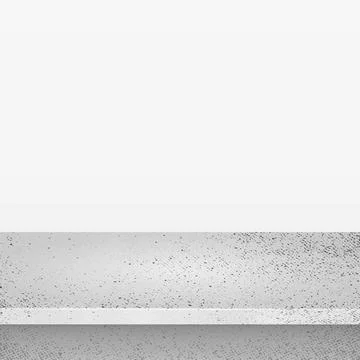Gray concrete stone table top isolated on white background, promotional web t Stock Illustration