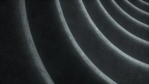 Gray concrete tunnel with dramatic light and dark at the end. Abstract backgr Stock Illustration