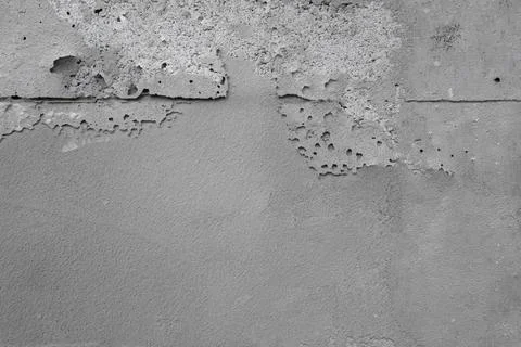 Gray Concrete Wall Texture Background with Rough Distressed Cement Surface Stockfoto's