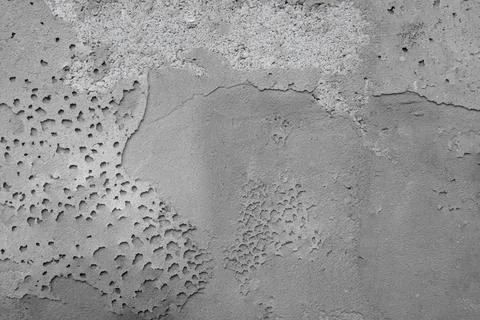 Gray Concrete Wall Texture Background with Rough Distressed Cement Surface Stock Photos