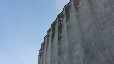 Gray concrete wavy wall Stock Footage 123317910