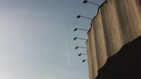 Gray concrete wavy wall Stock Footage 123317993