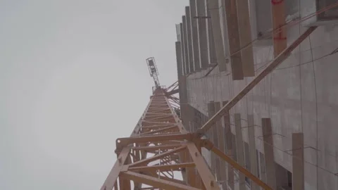 Gray Construction Tower Stock Footage 293424847