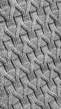 Gray cotton fabric with an interesting pattern Stock Photos