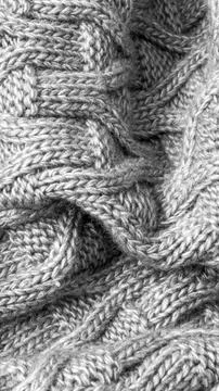 Gray cotton fabric with an interesting pattern 写真素材