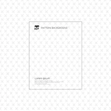 Gray cross pattern. Geometric gray plus seamless on white background. Illustrazione stock