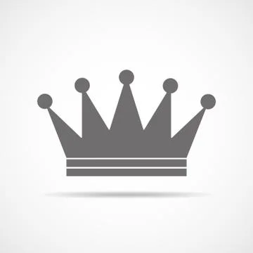 Gray crown icon. Vector illustration. Stock Illustration
