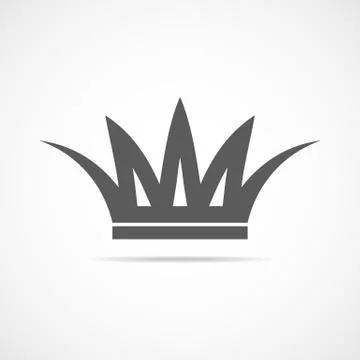 Gray crown icon. Vector illustration. Stock Illustration