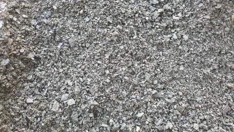Gray crushed stone for road construction Stock Photos