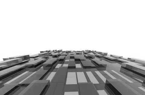 Gray cubes abstract background pattern. 3d illustration. Stock Photos