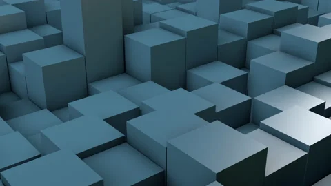 Gray cubes in motion. Animation 3D 動画素材 197511419