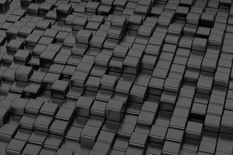 Gray cubes pattern. Abstract background. 3d illustration. Stock Illustration