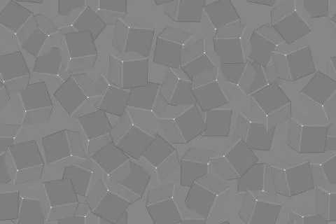 Gray Cubes Seamless Pattern on Gray Background Illustrazione stock