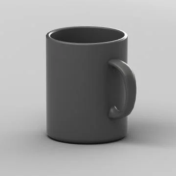 Gray cup isolated Foto stock