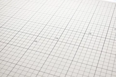 Gray cutting mat board background with line and scale measure guide pattern f Stock Photos