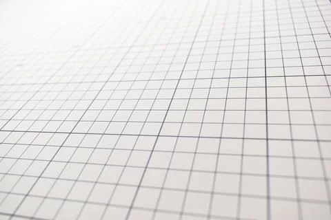 Gray cutting mat board background with line and scale measure guide pattern.. Stock Photos