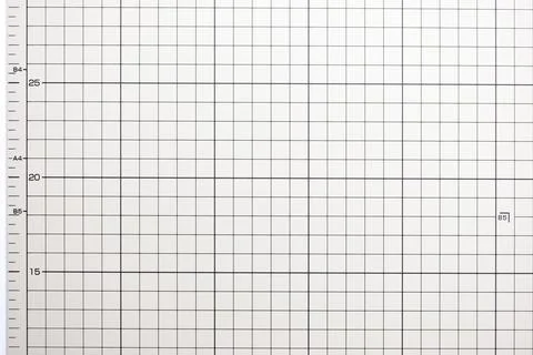 Gray cutting mat board background with line and scale measure guide pattern.. 스톡 사진