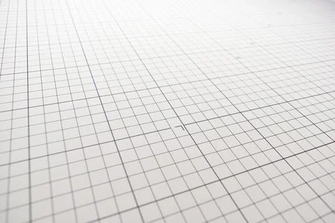 Gray cutting mat board background with line and scale measure guide pattern.. Stock Photos