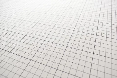Gray cutting mat board background with line and scale measure guide pattern.. Stock Photos